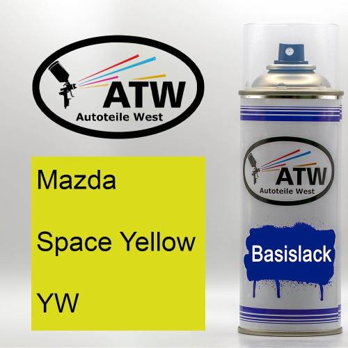 Mazda, Space Yellow, YW: 400ml Sprühdose, von ATW Autoteile West.